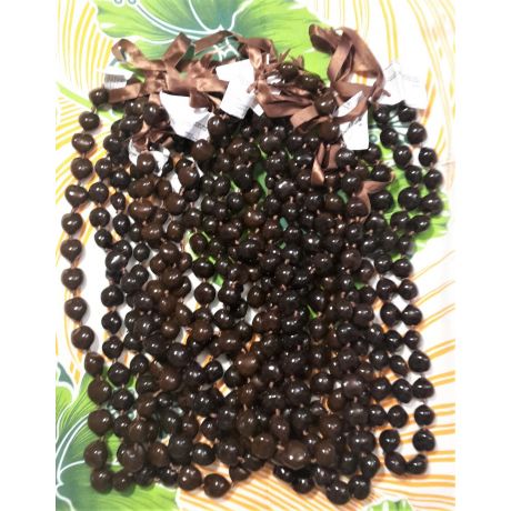 30 Pcs Best Quality 32" BROWN Kukui Nut Necklaces Leis Wholesale 