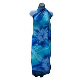 Plus Size Tie Dye Sarong BLUE