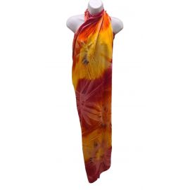 Tie Dye Sarong Red - Yellow - Orange
