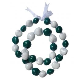 Kukui Nut Necklace Lei Hawaiian Wedding Luau Graduation Green White