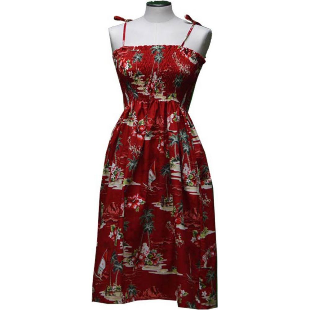 16D-537R- Christmas Smock Midi Dress