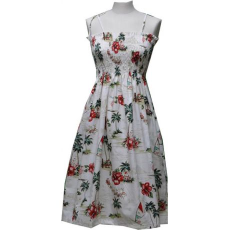 16D-537W- Christmas Smock Midi Dress