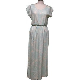 23LD-828G- Kohala Forest Green Full Length Short Sleeve Hawaiian