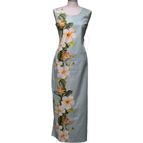 2LDB-437G- Hibiscus Shining Hawaiian Dress