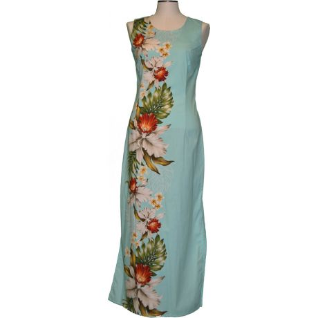 2LDB-515G-Hilo Orchid Hawaiian Dress