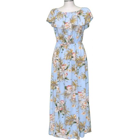 Classic Orchid Blue Off The Shoulder Summer Dress
