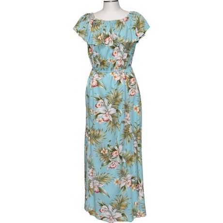 Classic Orchid Green Off The Shoulder Summer Dress