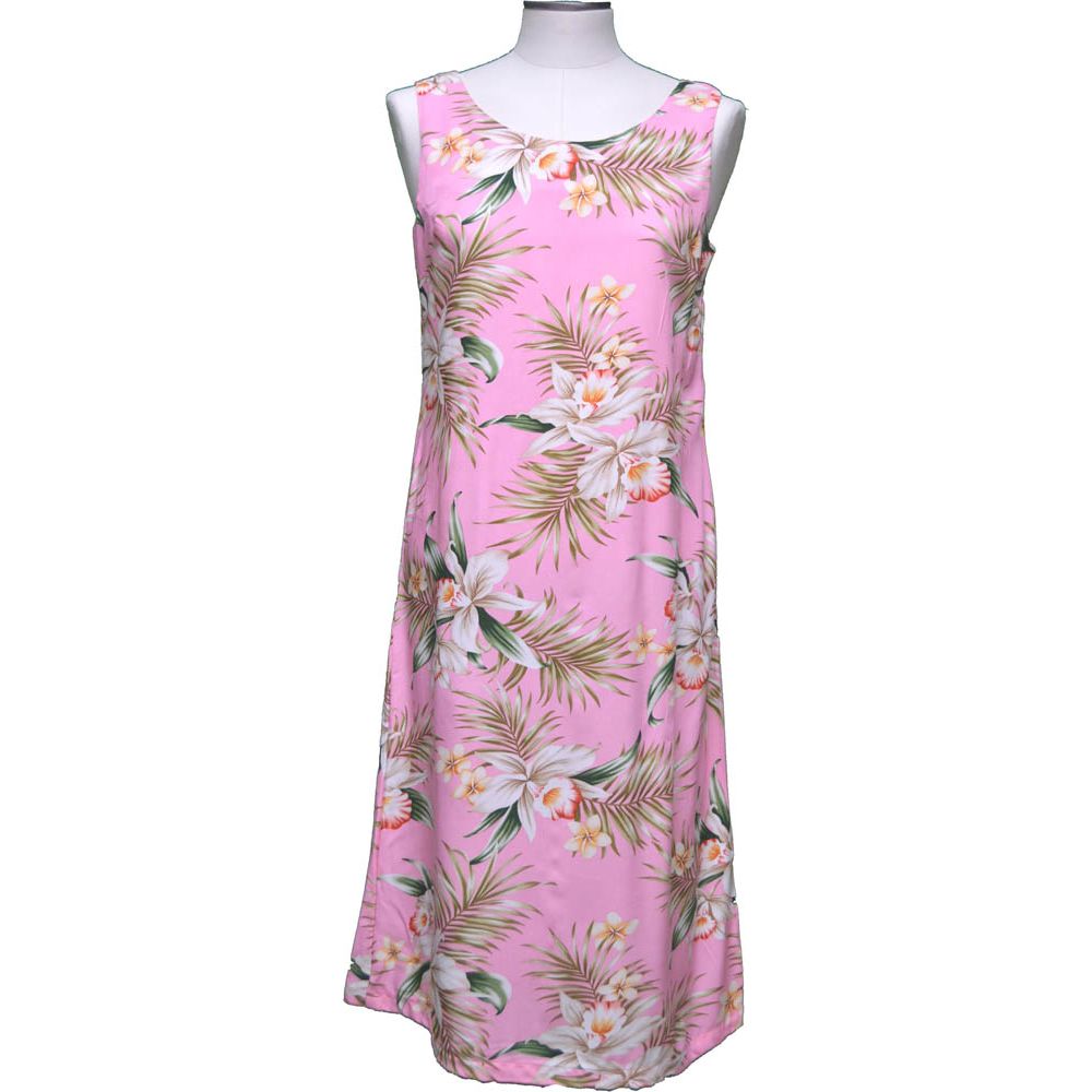 4D - 824P - Classic Orchid Pink Hawaiian Loose Dress