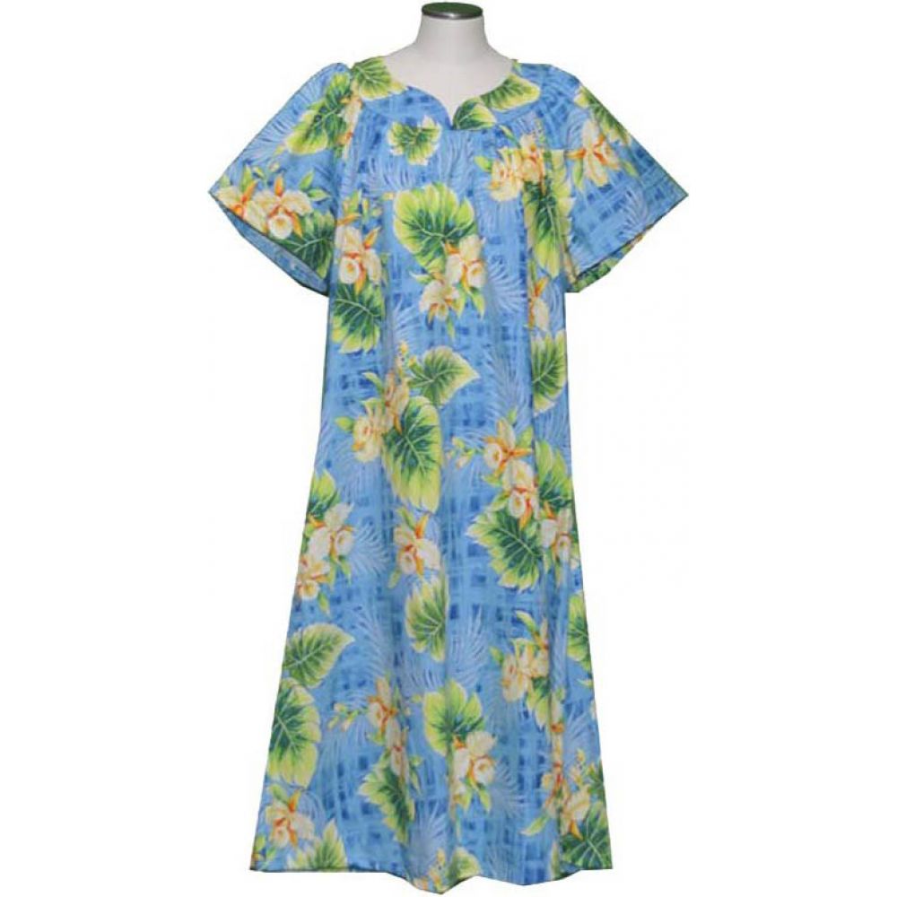 5M-541G- Ohana Orchid Midi Muumuu Dress