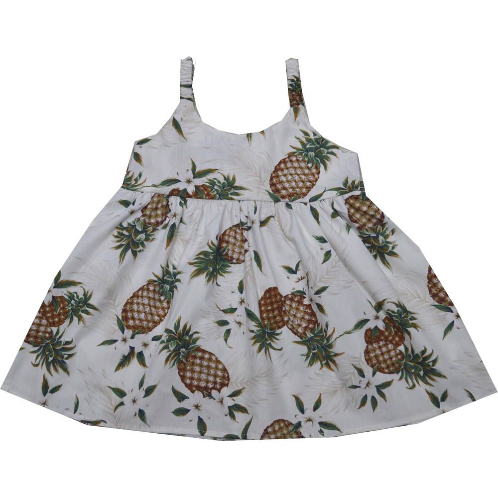 7KD- 410W-Pineapple Garden Hawaiian Bungee Dress