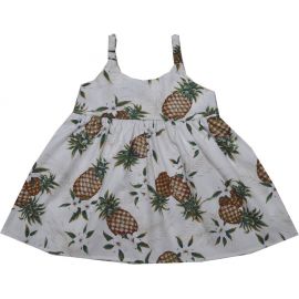 7KD- 410W-Pineapple Garden Hawaiian Bungee Dress