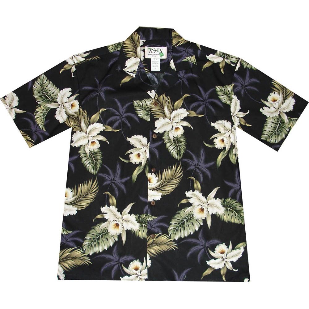 AL413-Big and Tall Mens Classic Orchid Hawaiian Shirt