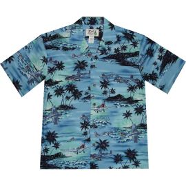 AL429-Big and Tall Mens Planes Pearl Harbor Hawaiian Shirt