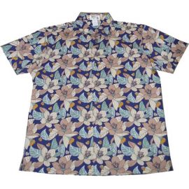 ALS-532NB- Lahaina Floral Slim Fit Hawaiian Shirt