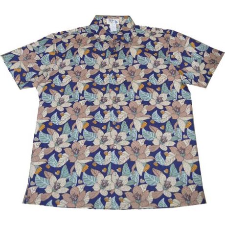 ALS-532NB- Lahaina Floral Slim Fit Hawaiian Shirt