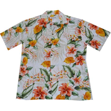 AL 830W- Kauai's Tropical Flower Aloha Shirt