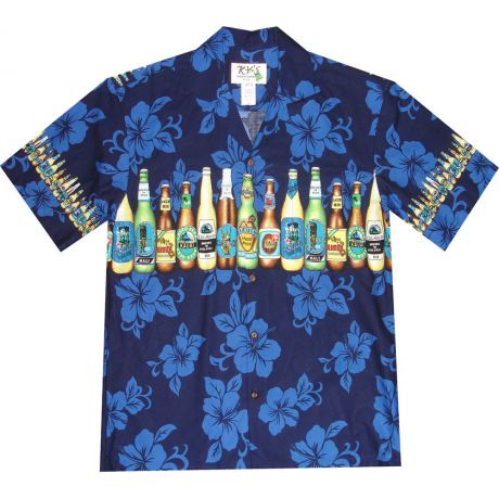 AL-360 NB Hawaii-Beer-Chest-Band-Navy-Hawaiian-Shirt