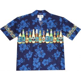 AL360-Big and Tall Mens Hawaii Beer Hawaiian Shirt