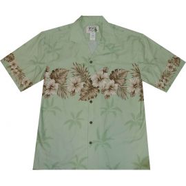 AL412-Big and Tall Mens Vintage Hibiscus Hawaiian Shirt