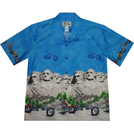 AL-427NB-Big and Tall Mens Presidents U.S.A Hawaiian Shirt