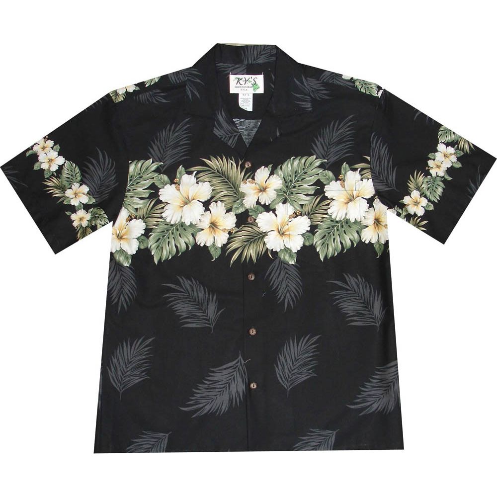 AL430-Big and Tall Mens Original Hibiscus Hawaiian Shirt