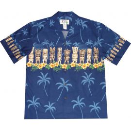 AL-451 NB Tiki-Chest-Band-Navy-Hawaiian-shirt