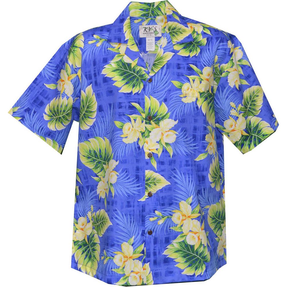 AL 541 BL Ohana Orchid Aloha Shirt