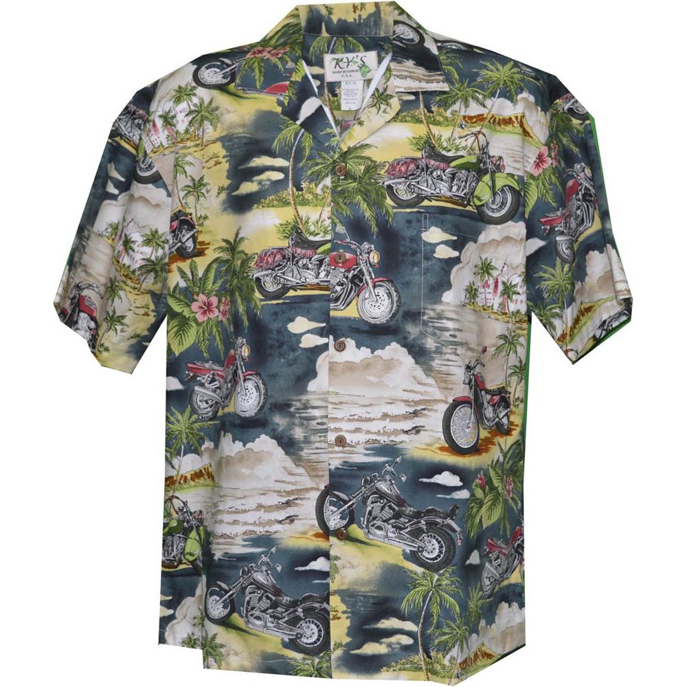 AL 542 B  - Tantalus Motorcycle Aloha Shirt