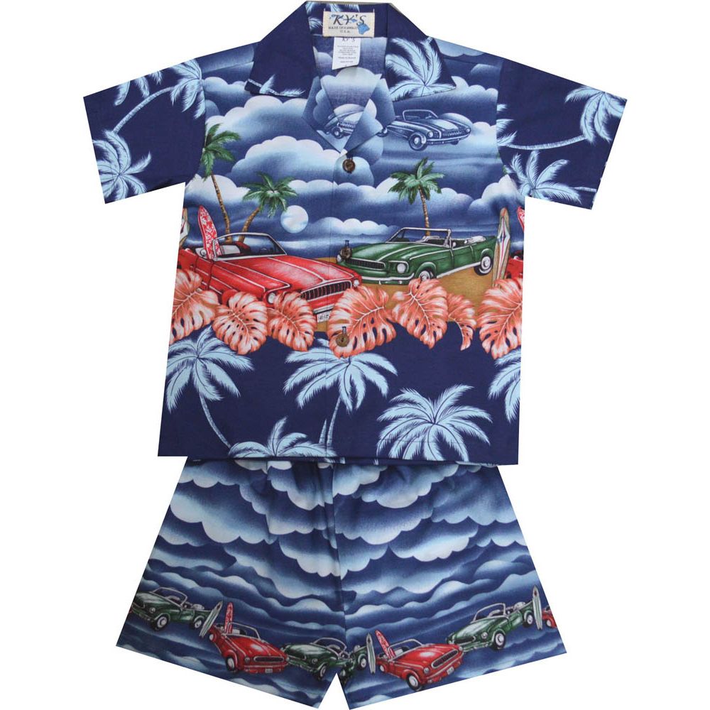 B-522NB-Hawaiian Boys Cabana Set