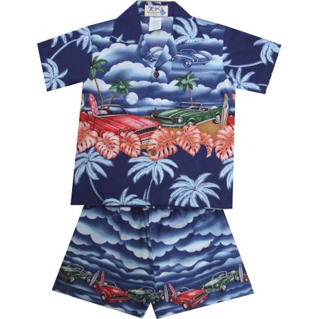 B-522NB-Hawaiian Boys Cabana Set