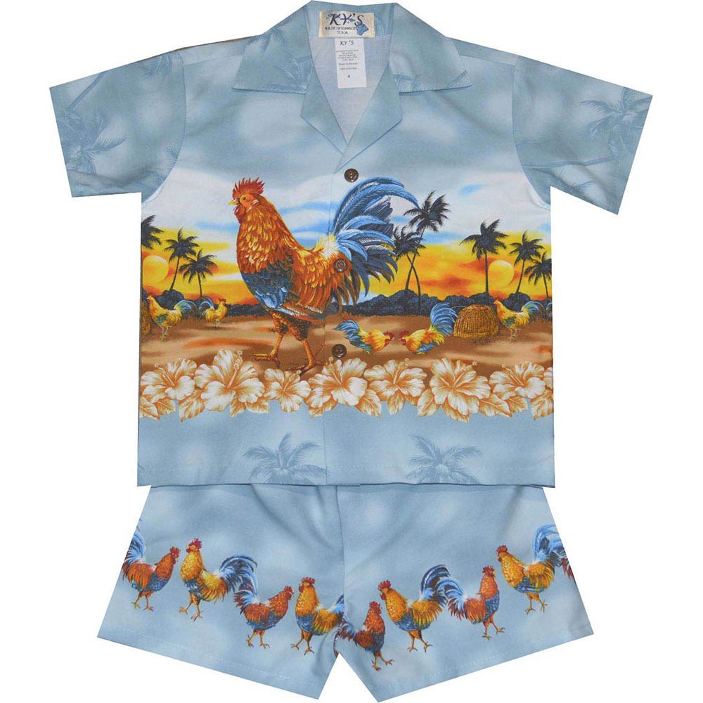 B-540 BL Hawaii Rooster Cotton Boy Sets