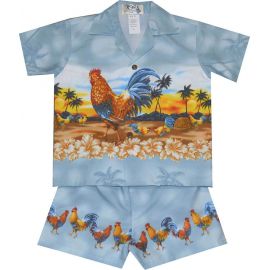 B-540 BL Hawaii Rooster Cotton Boy Sets