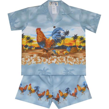 B-540 BL Hawaii Rooster Cotton Boy Sets