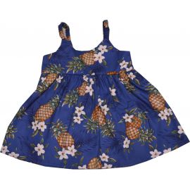 7KD- 410NB- Pineapple Garden Hawaiian Bungee Dress