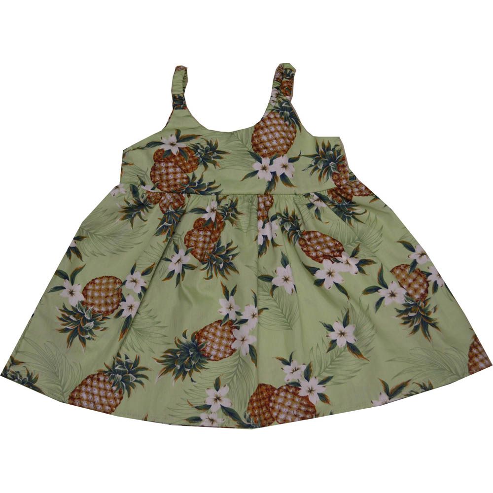 7KD- 410G-Pineapple Garden Hawaiian Bungee Dress