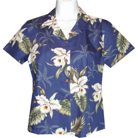 GAL-413NB - Cotton WoMens Aloha Blouse Classic Orchid