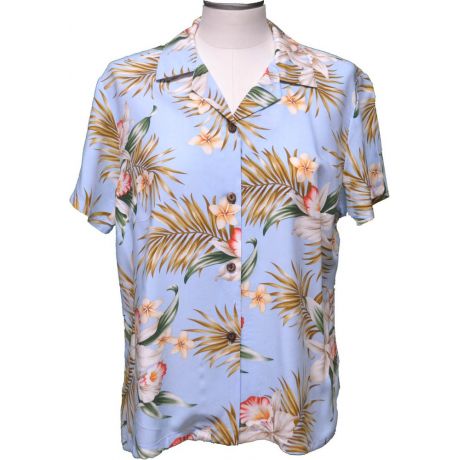 GAL-824BL - Rayon WoMens Aloha Blouse  Classic Orchid