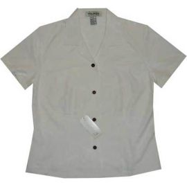 GAL-901 W - Tropical Palm Silk WoMens Aloha Blouse