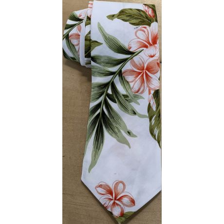 T-403W- Kualoa Ranch Hawaiian Print Neckties