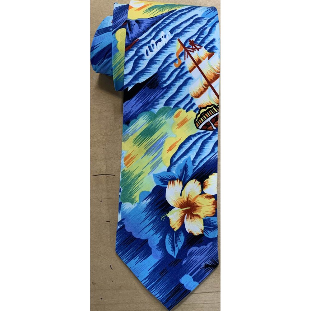 T-304NB- Sunset Beach Hawaiian Print Neckties