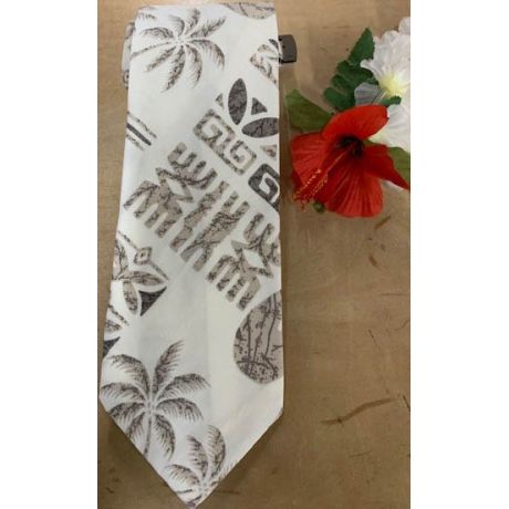 T-510 - Polynesian Cultural Tapa Hawaiian Print Necktie