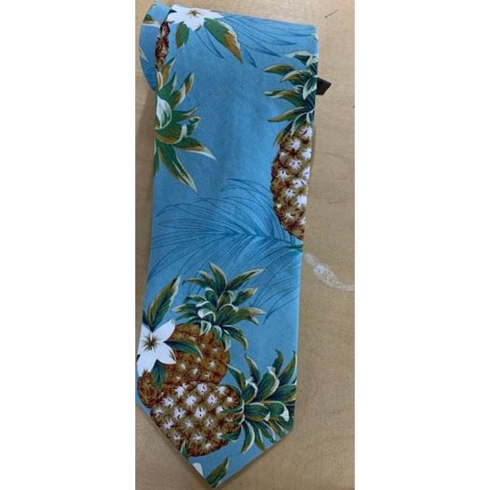 T-410 - Pineapple Dole Hawaiian Print Neckties