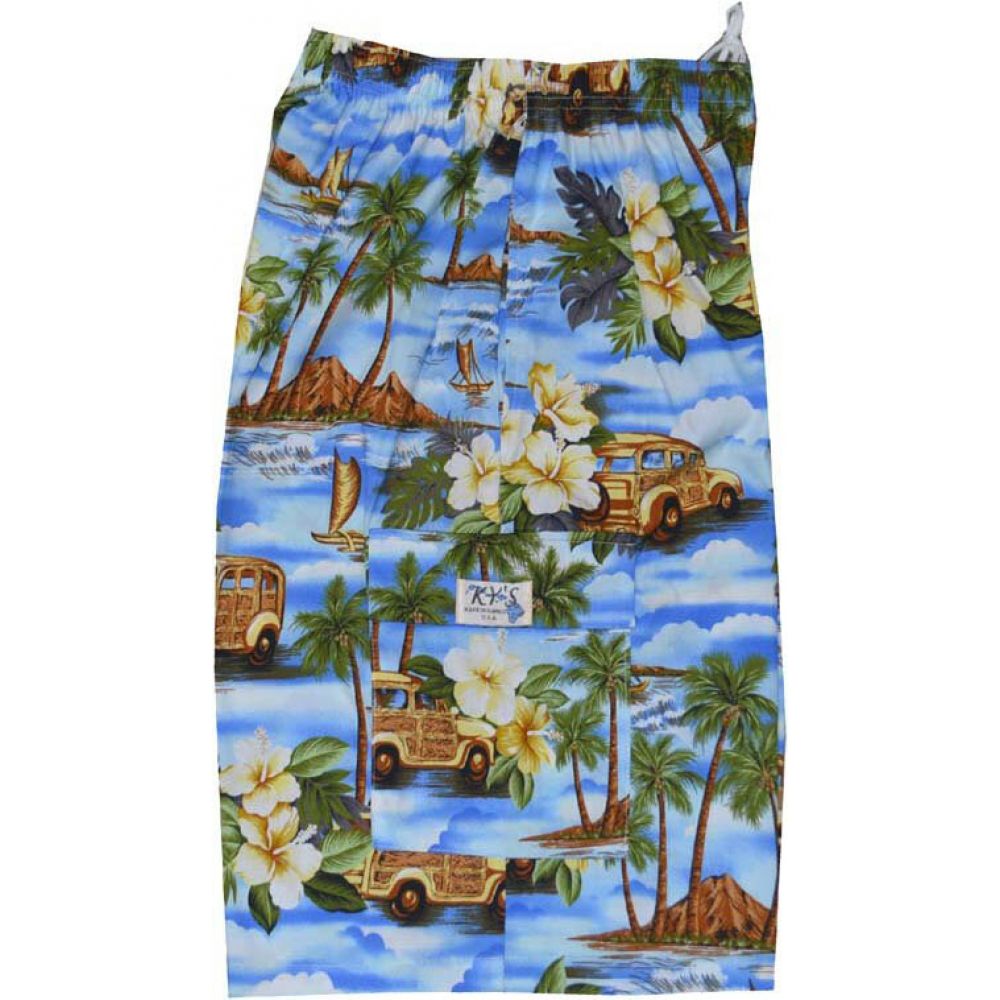 SH2-404BL - Beach Hawaiian Mens Shorts