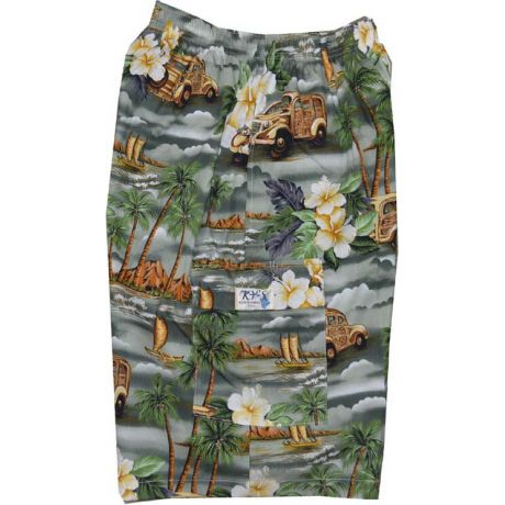 SH2-404G - Beach Hawaiian Mens Shorts