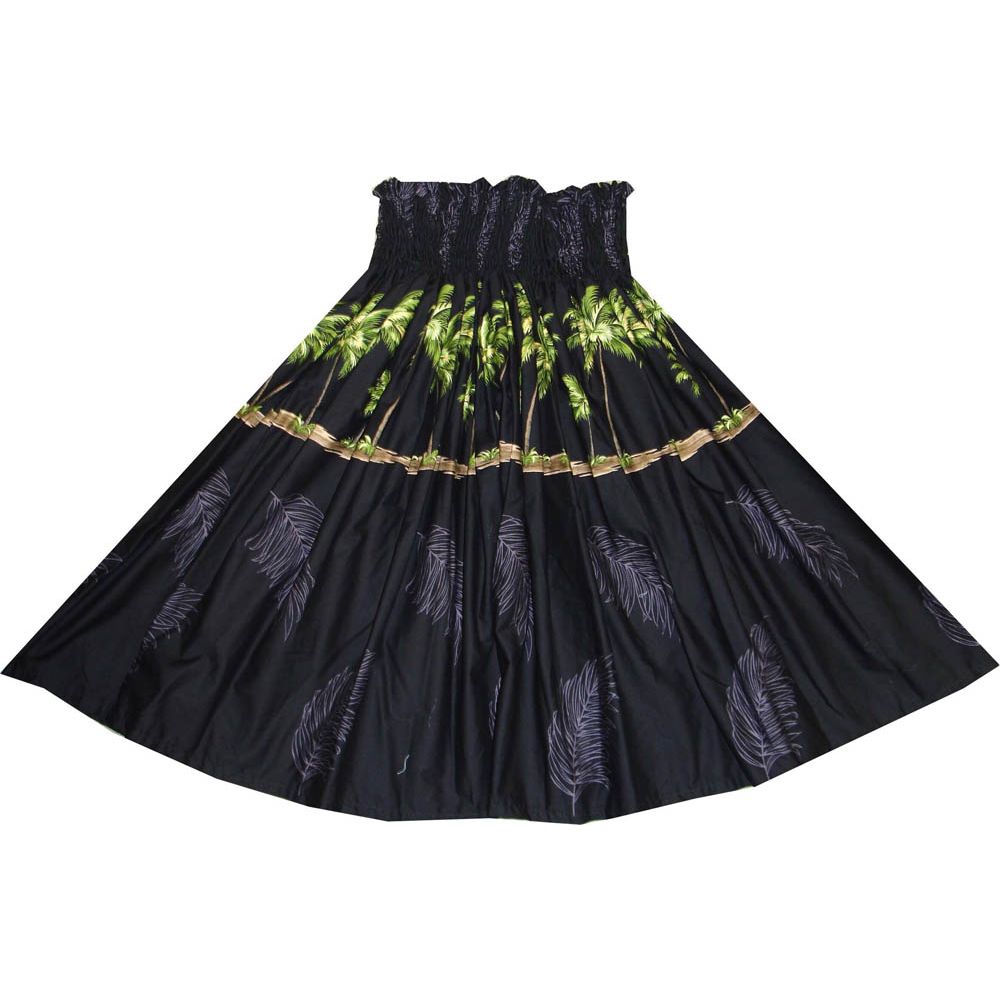 SK433B- Hawaiian Traditional Hula Skirt Palm Trees