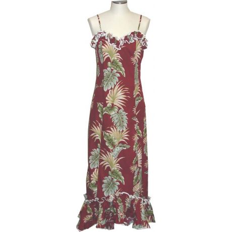 SM-438 RHawaiian Long Dress Muu Muu 100% Cotton Poplin