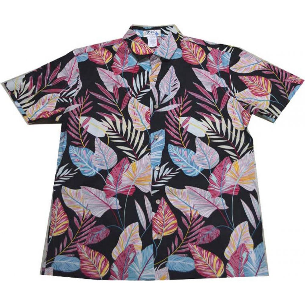 ALS-528B-Anthurium Slim Fit Shorts Sleeve Button Up Hawaiian Shi