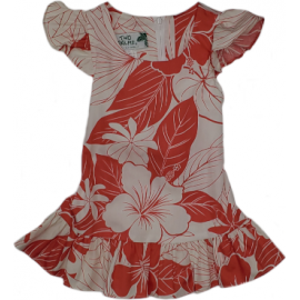Girls Hawaii Dress Lanai Coral