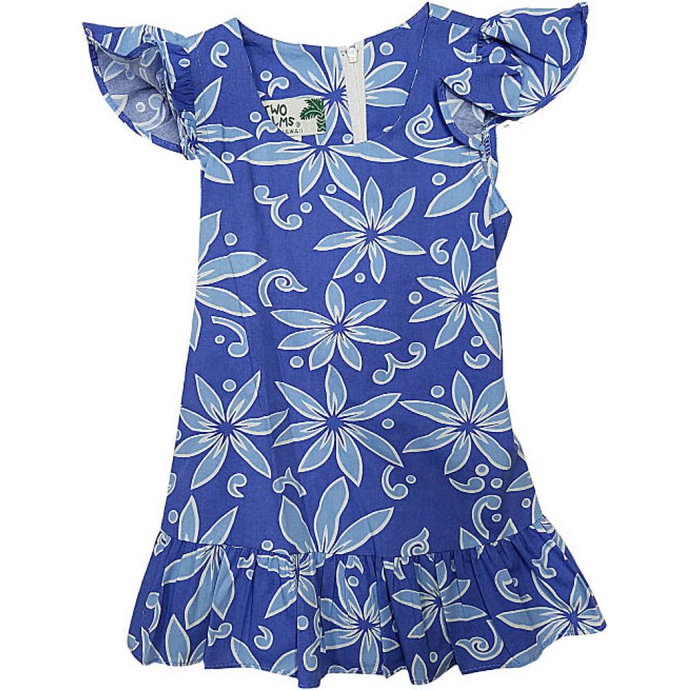 Girls Hawaiian Dress Tiare Blue