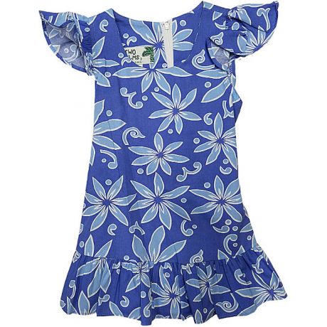 Girls Hawaiian Dress Tiare Blue